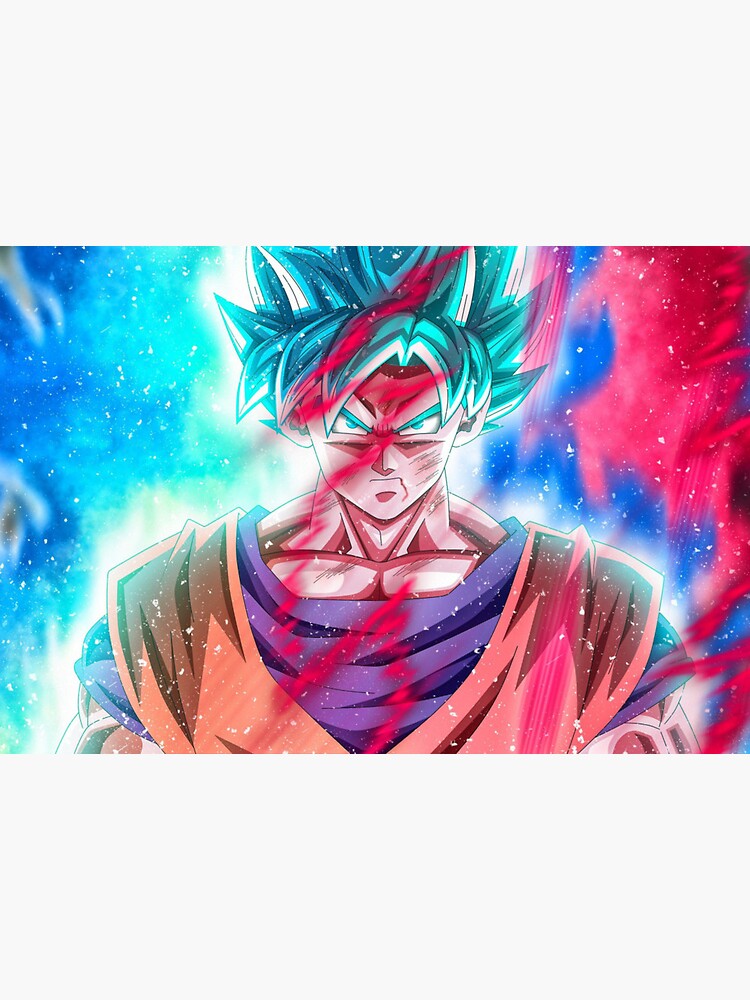 Ssj blue Kaioken Goku  Dragonball Artwork , an art print by