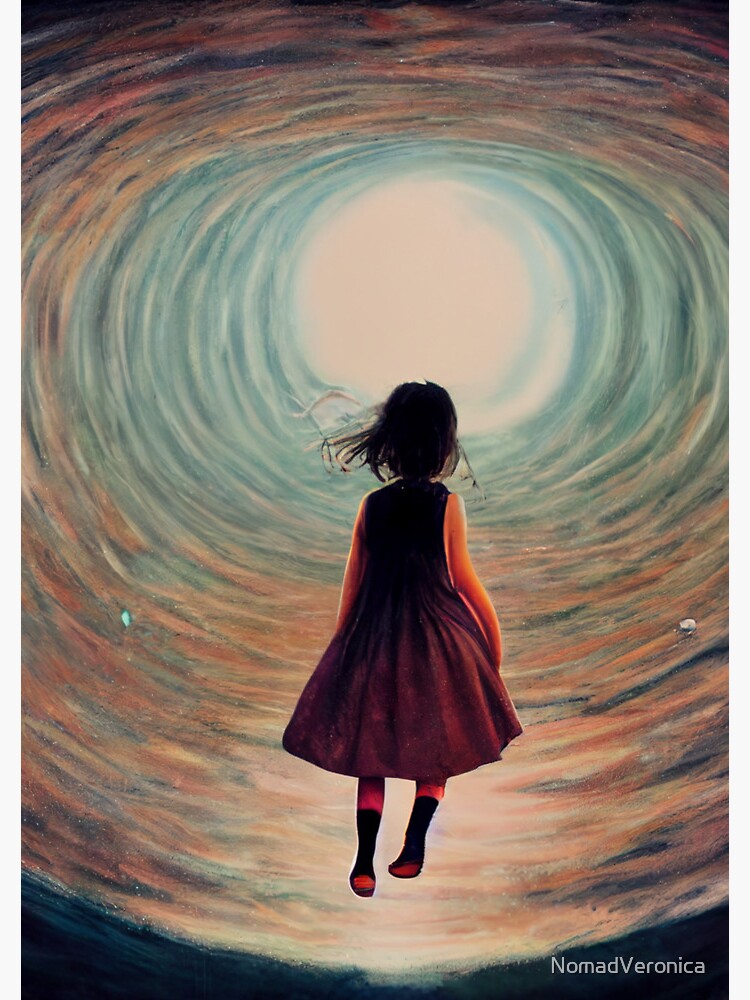 Thumbnail 3 of 3, Journal, Girl Walking into the Light designed and sold by NomadVeronica.