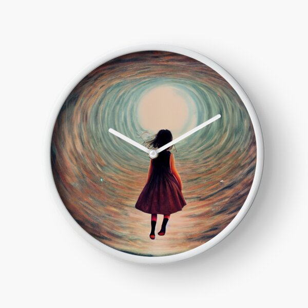 Girl Walking into the Light Clock