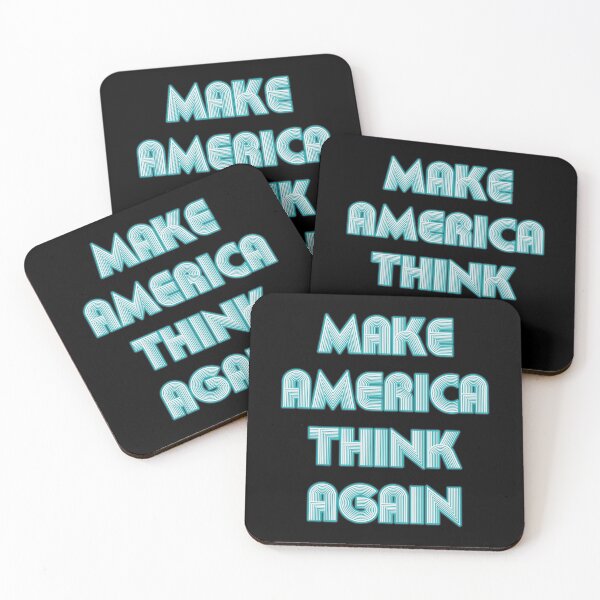 Item preview, Make America Think Again - Neon Text designed and sold by Whimsical  Thinker.