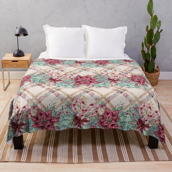Item preview, Poinsettia Plaid Christmas designed and sold by Rainbows Galore.