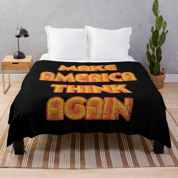 Item preview, Make America Think Again - Vintage Retro Text designed and sold by Whimsical Thinker.