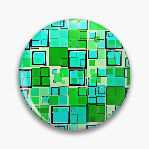 Item preview, abstract green square pattern designed and sold by MIKAFXSTORE.