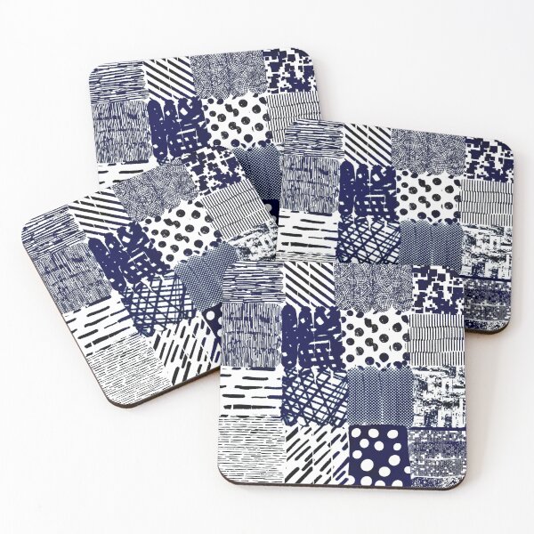 Item preview, Dark Blue Dots & Lines designed and sold by Leanne Morin.