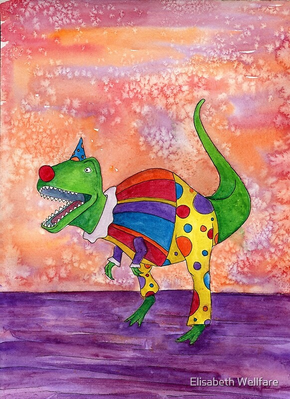 &ldquo;Wesley the Clown Dinosaur&rdquo; by Elisabeth Wellfare | Redbubble