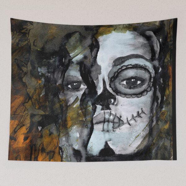 Item preview, Gothic Female Portrait Sugar Skull designed and sold by Karen Cessford.