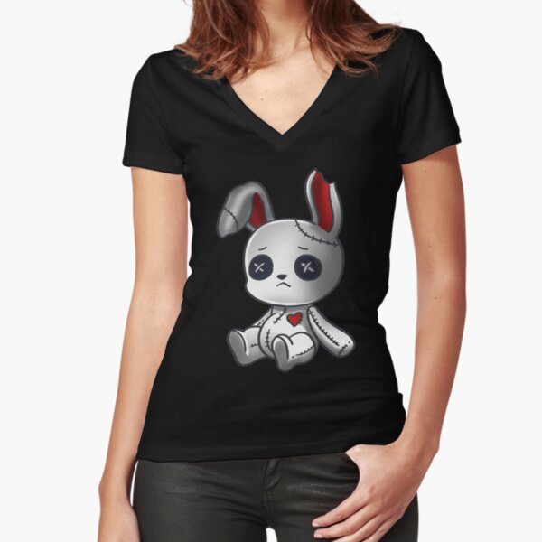 Camiseta Gótico Bunny Cute Creepy Emo Roupas Kawaii Bunny