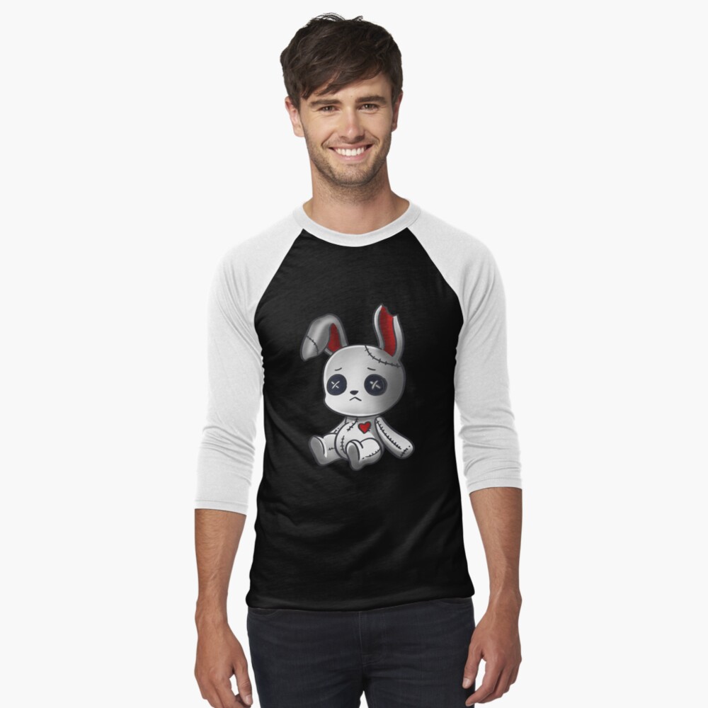 Goth Bunny Shirt Cute Creepy Emo Clothes Kawaii Bunny Sticker for Sale by  weedistributor9