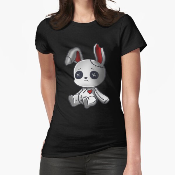 Camiseta Gótico Bunny Cute Creepy Emo Roupas Kawaii Bunny