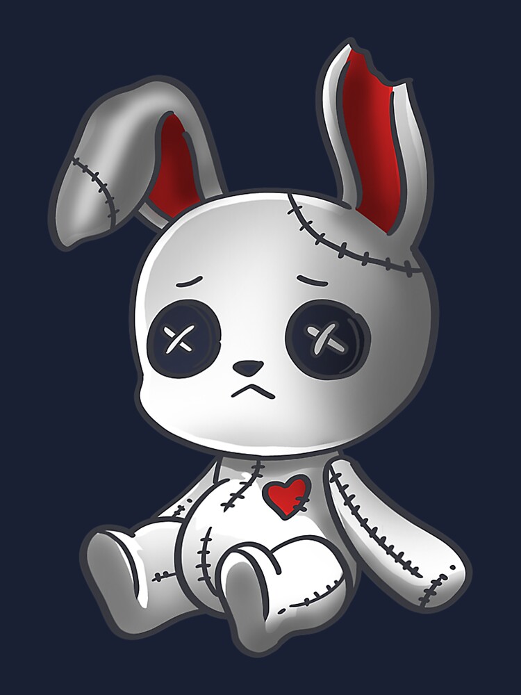 creepy bunny plush drawing