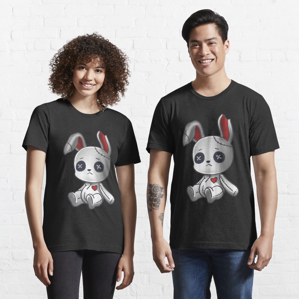 Goth Bunny Shirt Cute Creepy Emo Clothes Kawaii Bunny Sticker for Sale by  weedistributor9