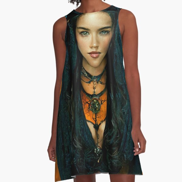 Halloween Witch A-Line Dress