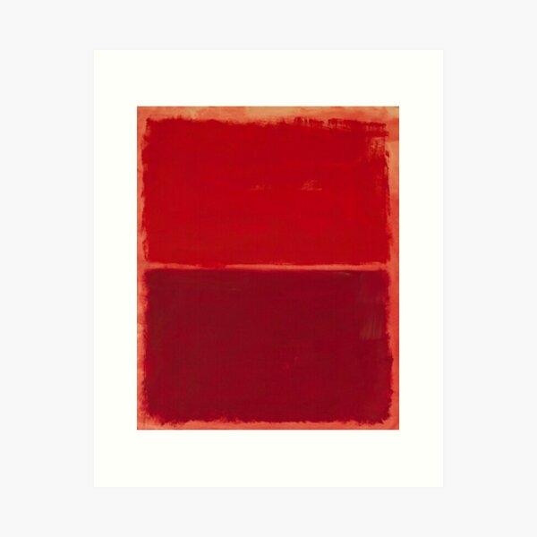mark rothko malerei, rot, dunkelrot, kunstwerk von mark rothko Kunstdruck