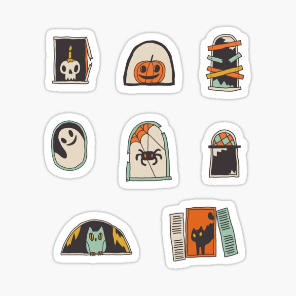 Artikel-Vorschau von Halloween-Fenster mit Geist, designt und verkauft von kostolom3000.