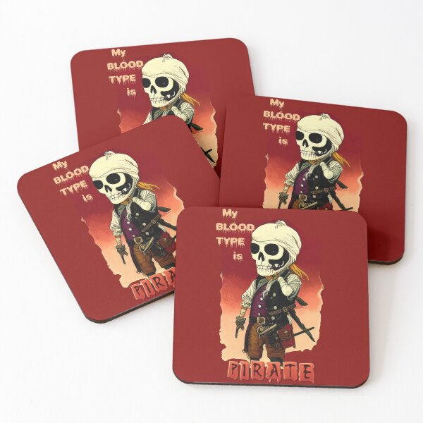 Item preview, My blood type is Pirate (#04) designed and sold by SolidEarthArt.