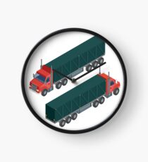 Cargo Transportation. Isometric Truck. Isometric Transportation. Cargo Trailer. Delivery Truck. Logistics Transportation. Mode of Transportation. Cargo Truck. Clock