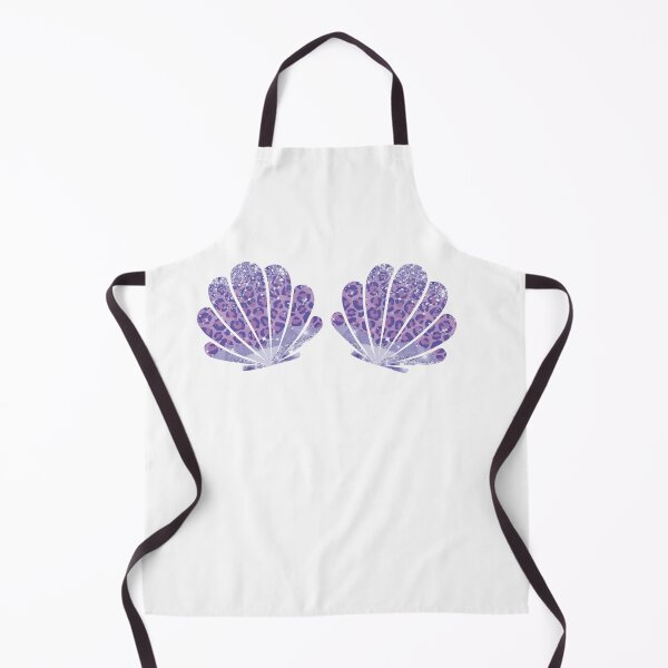 Item preview, Mermaid Sea Shell Bra Purple Leopard Halloween Costume Matching Party Cute T-Shirt designed and sold by AUAINO.