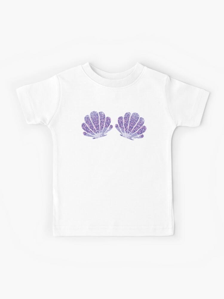 Mermaid Sea Shell Bra Purple Leopard Halloween Costume Matching Party Cute  T-Shirt Kids T-Shirt for Sale by AUAINO