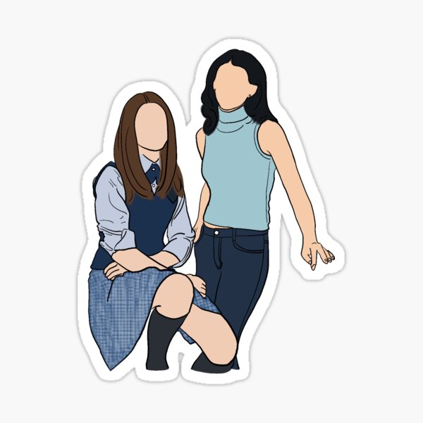 Vista previa del artículo con la obra «Lorelai Rory Madre Hija Pegatina», diseñado y vendido por emproct.