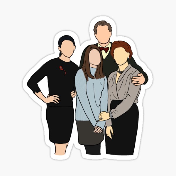 Vista previa del artículo con la obra «retrato de la familia gilmore lorelai rory emily richard», diseñado y vendido por emproct.