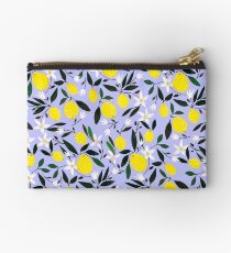 Lemons Blue Zipper Pouch