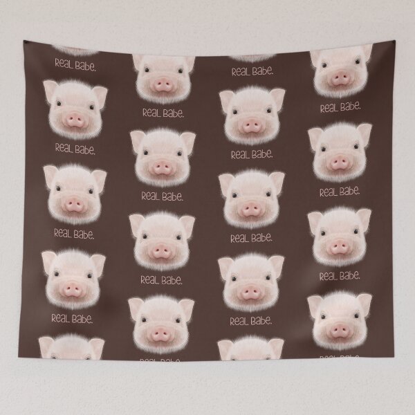 Item preview, Real Babe! (On Pig Sty Brown) designed and sold by PawsitiveMum.
