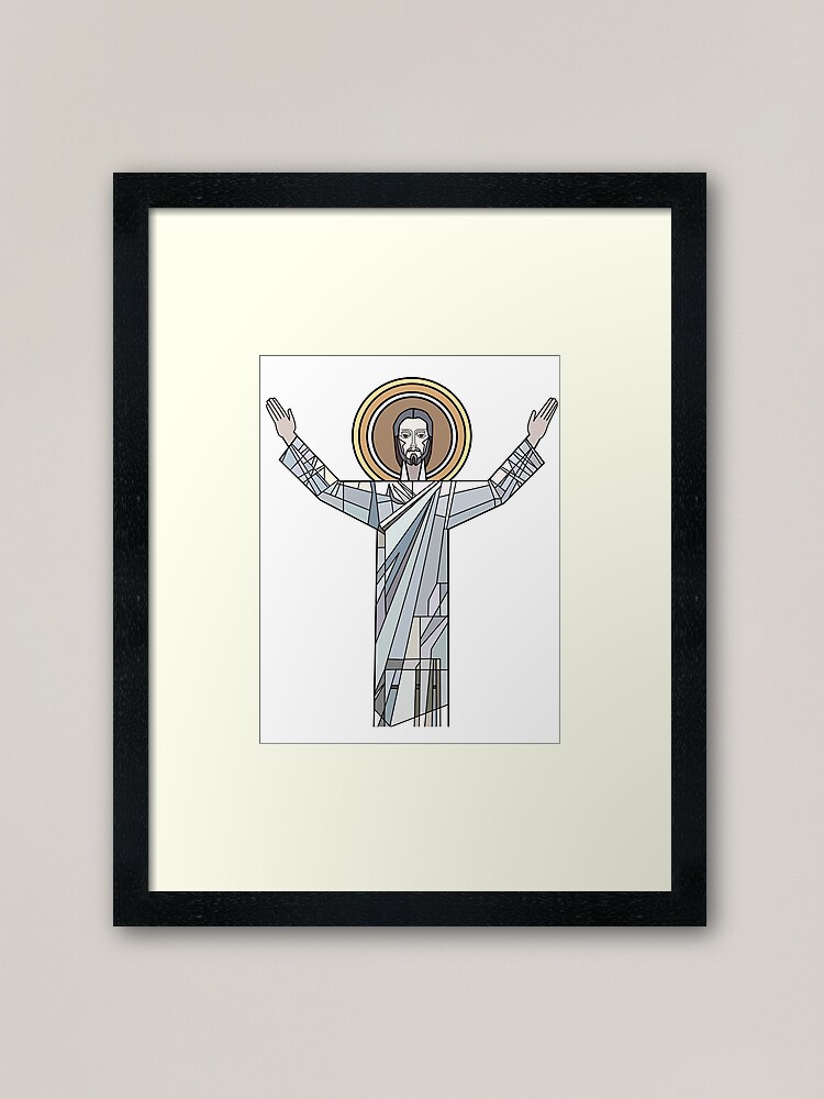 "Touchdown Jesus " Framed Art Print for Sale by kucharc5 Redbubble