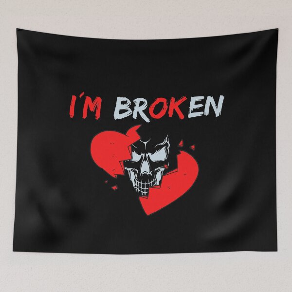 Item preview, I'm Broken But It's OK Skull Heart Tattoo designed and sold by Rev-Style.