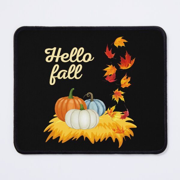Item preview, Hello Fall Colorful Pumpkins and Leaves designed and sold by BluePlanetMerch.