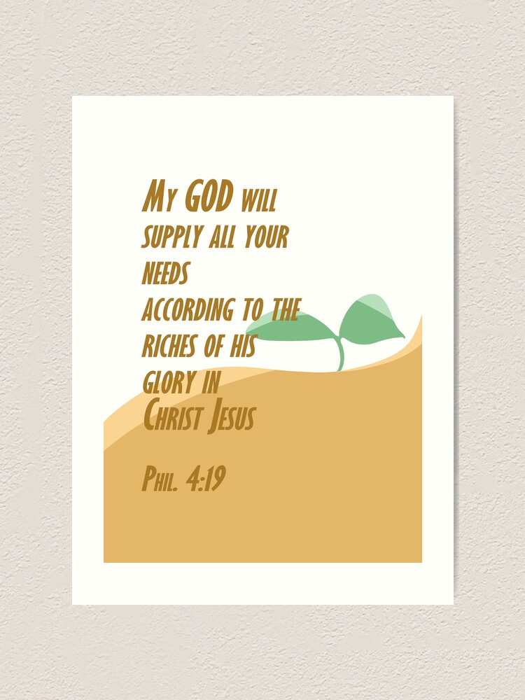 My God Will Supply Your Needs {Postcard} My God Will Supply Your Needs {Postcard}