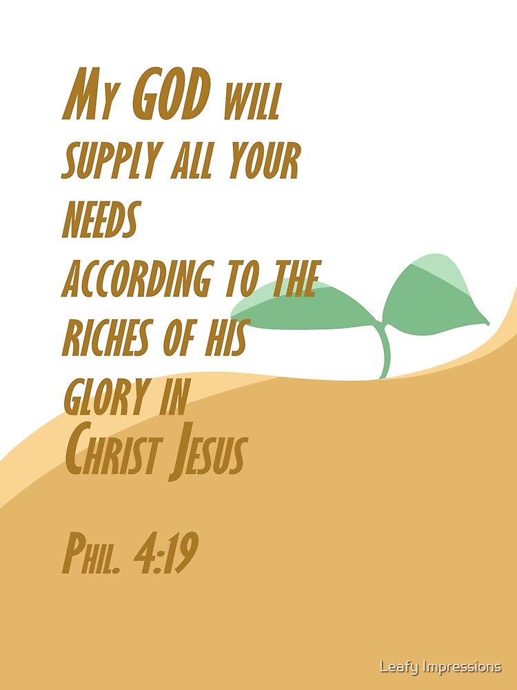 My God Will Supply Your Needs {Postcard} My God Will Supply Your Needs {Postcard}