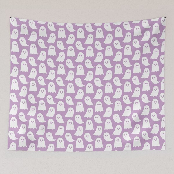 Item preview, 3 Cute Halloween Doodle Ghosts | Pastel Purple designed and sold by Creative Wolf Design.