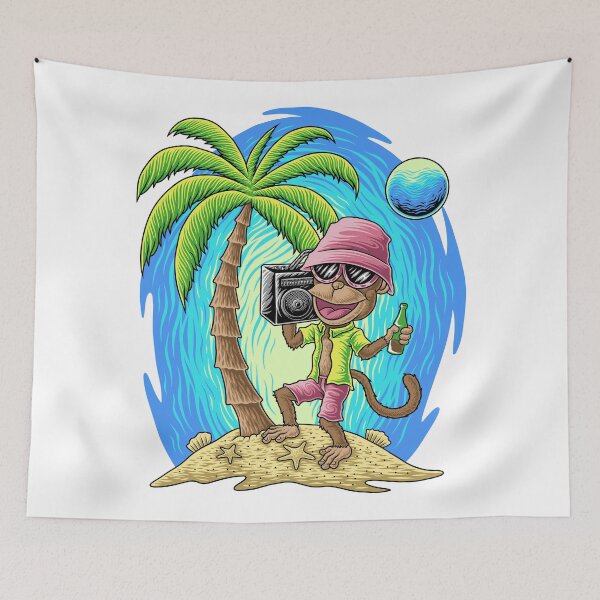 Item preview, Rapper Monkey is Singing on the Beach designed and sold by Edi-toon.