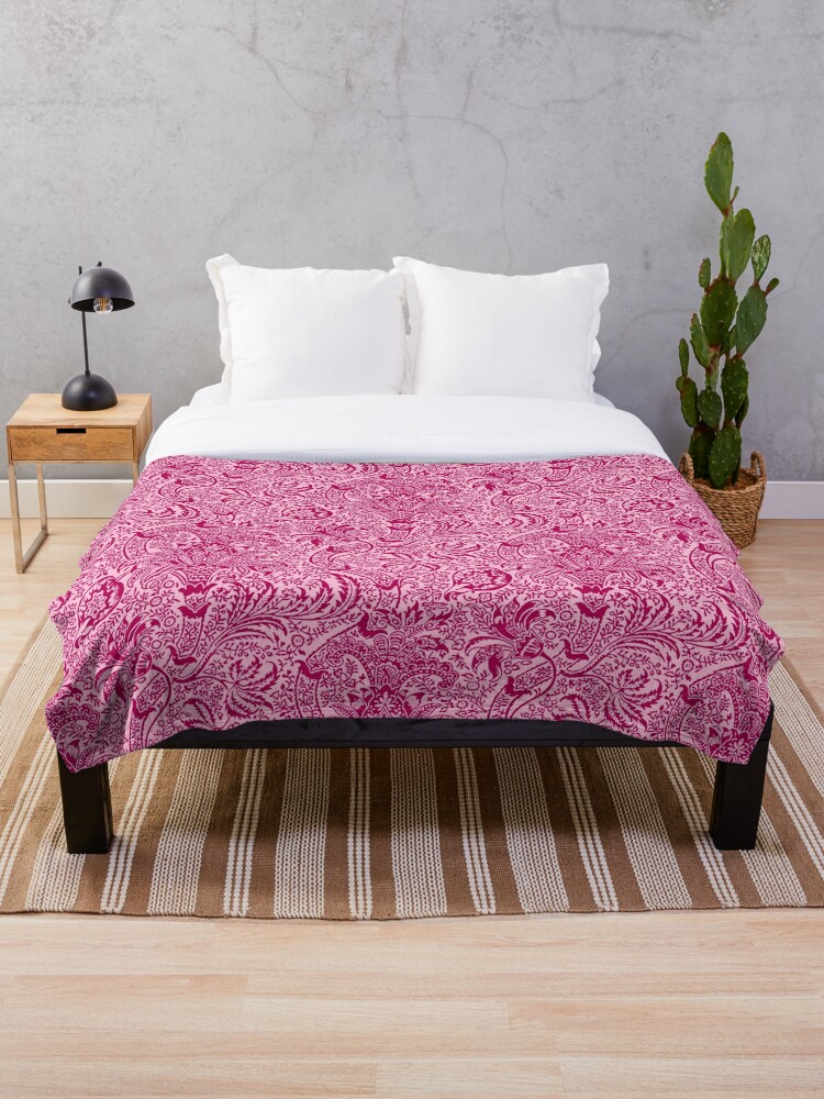 Pink king size online throw