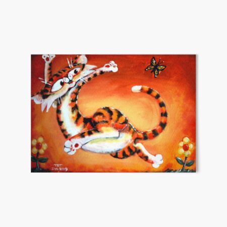 JAC Cat Butterfly Bys Art Board Print