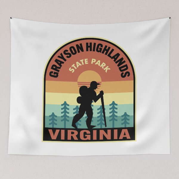 Item preview, Grayson Highlands State Park Virginia Retro Hiking designed and sold by HalpinDesign.