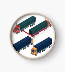 Cargo Transportation. Isometric Truck. Isometric Transportation. Cargo Trailer. Delivery Truck. Logistics Transportation. Mode of Transportation. Cargo Truck. Clock