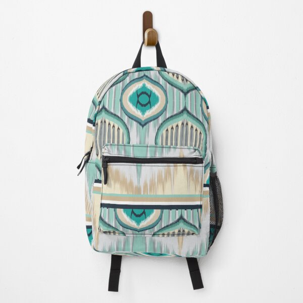Item preview, Green color Ikat Ethnic abstract art. Folk embroidery, and Mexican style. Aztec geometric art ornament print designed and sold by kororoart.
