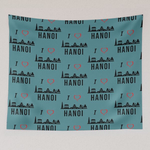 Item preview, I love Hanoi Skyline Vietnam Vietnamese Design   designed and sold by PsychicArtistic.