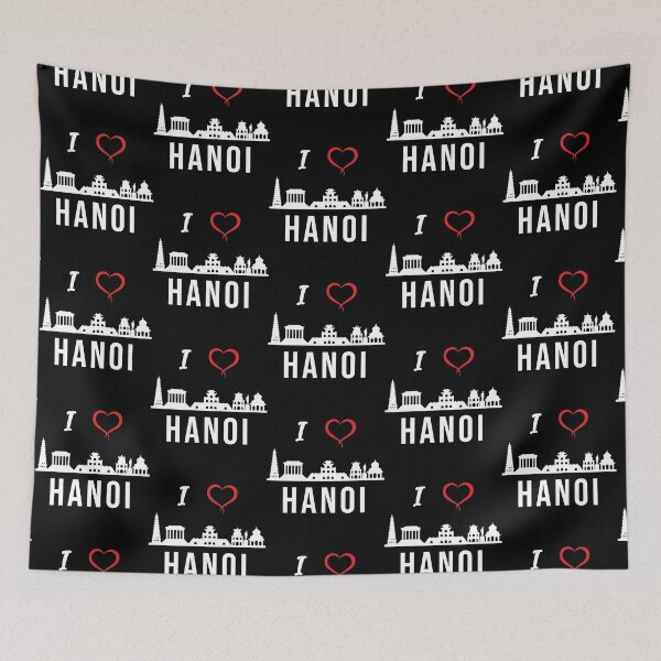 Item preview, I love Hanoi Skyline Vietnam Vietnamese Design   designed and sold by PsychicArtistic.