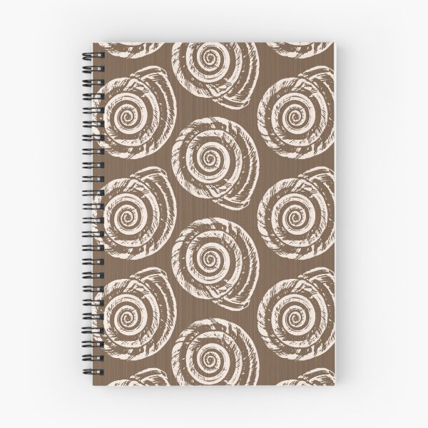 Item preview, Spiral Seashell Block Print,Taupe Tan and Cream designed and sold by Marymarice.