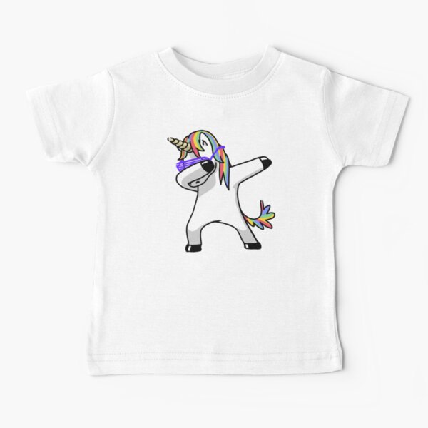 Dabbing Unicorn Shirt Dab Hip Hop Funny Magic Baby T-Shirt