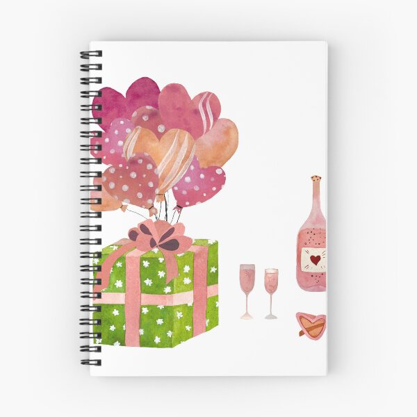 Item preview, A green gift with hearts watercolor illustration designed and sold by Yana Mustafina | Boho Soulful Designs.