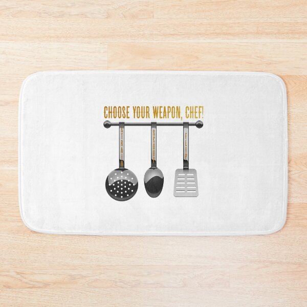 Item preview, Choose Your Weapon, Chef! (Grey Tools on Grey) designed and sold by PawsitiveMum.
