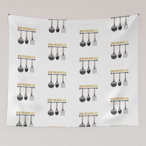 Item preview, Choose Your Weapon, Chef! (Grey Tools on Grey) designed and sold by PawsitiveMum.
