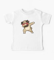 Dabbing Pug Funny Shirt Hip Hop Dabbin Baby Tee