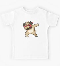 Dabbing Pug Funny Shirt Hip Hop Dabbin Kids Tee