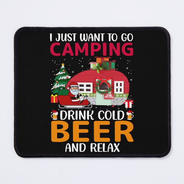Item preview, Merry Camper Christmas Santa I Just want to go camping drink cold beer and relax designed and sold by BELASKRI STORE.