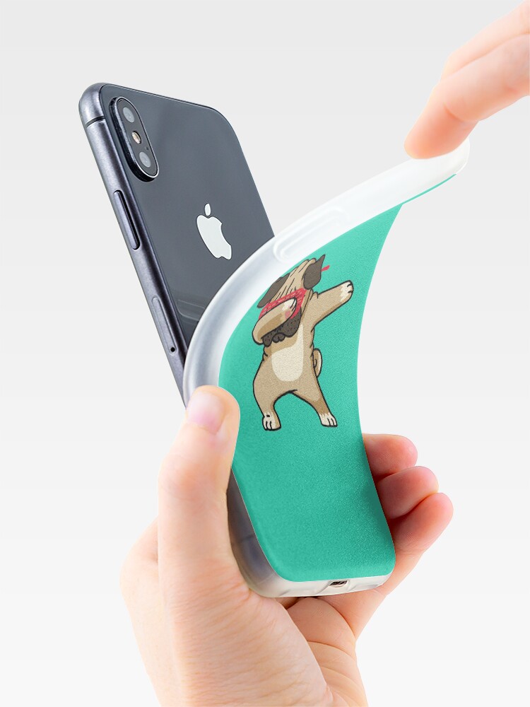 Alternate view of Dabbing Pug funny hip hop tshirt iPhone Case & Cover