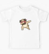 Tupfen-lustiges Hip-Hop-T-Shirt des Pug Kinder T-Shirt